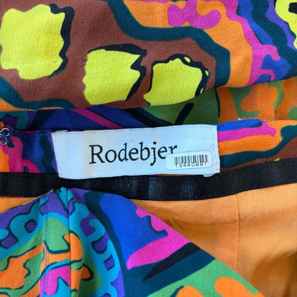 Rodebjer Rihad Silk Colorful Strapless Mini Dress M - Picture 12 of 13